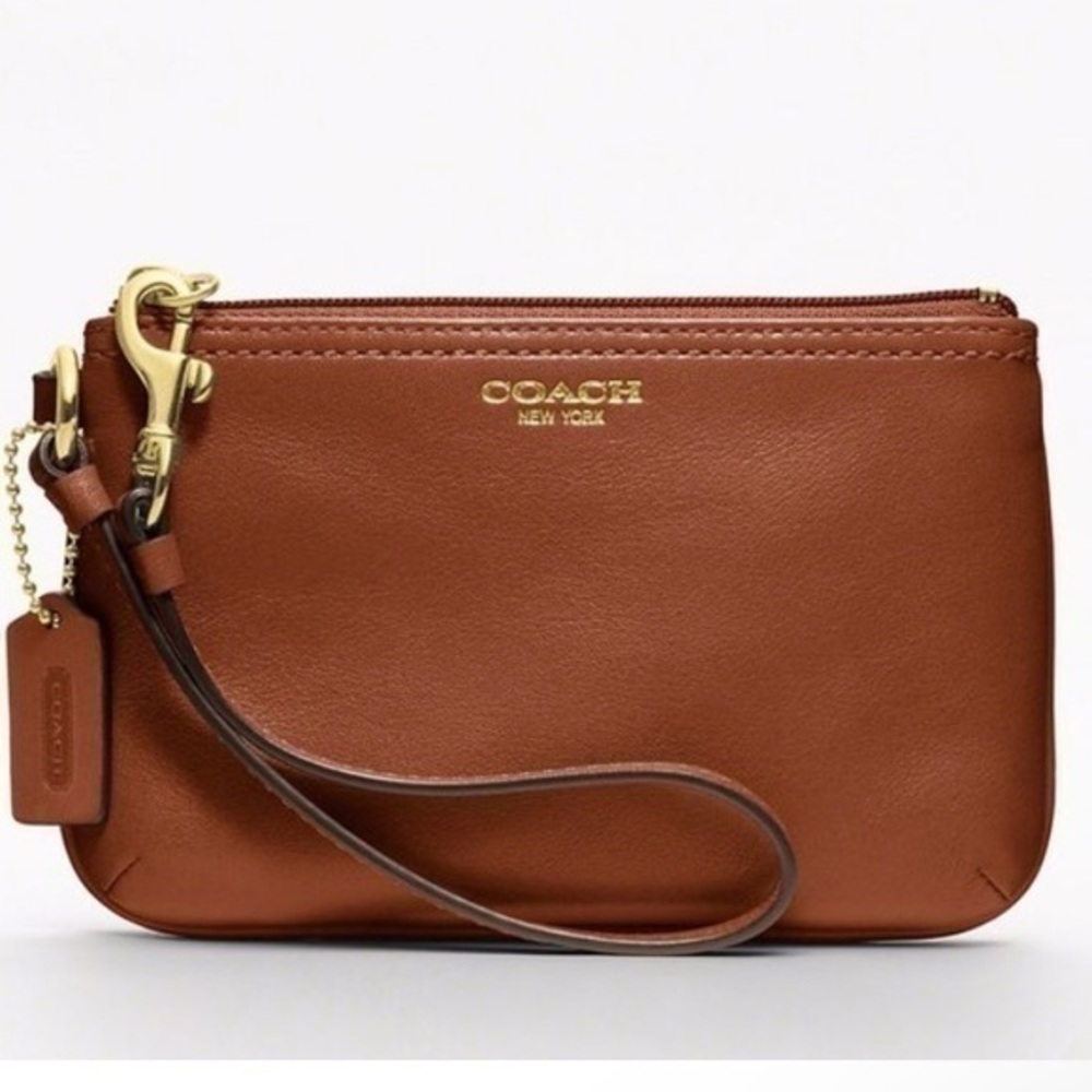 COACH brown legacy wristlet bag style 48179